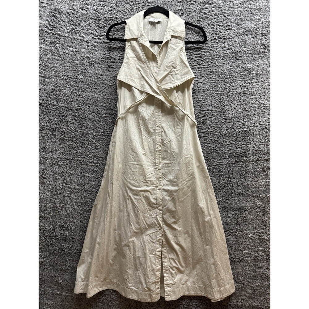 Eudon Choi x RTR Halter Wrap Shirt Dress in Beige Size 2